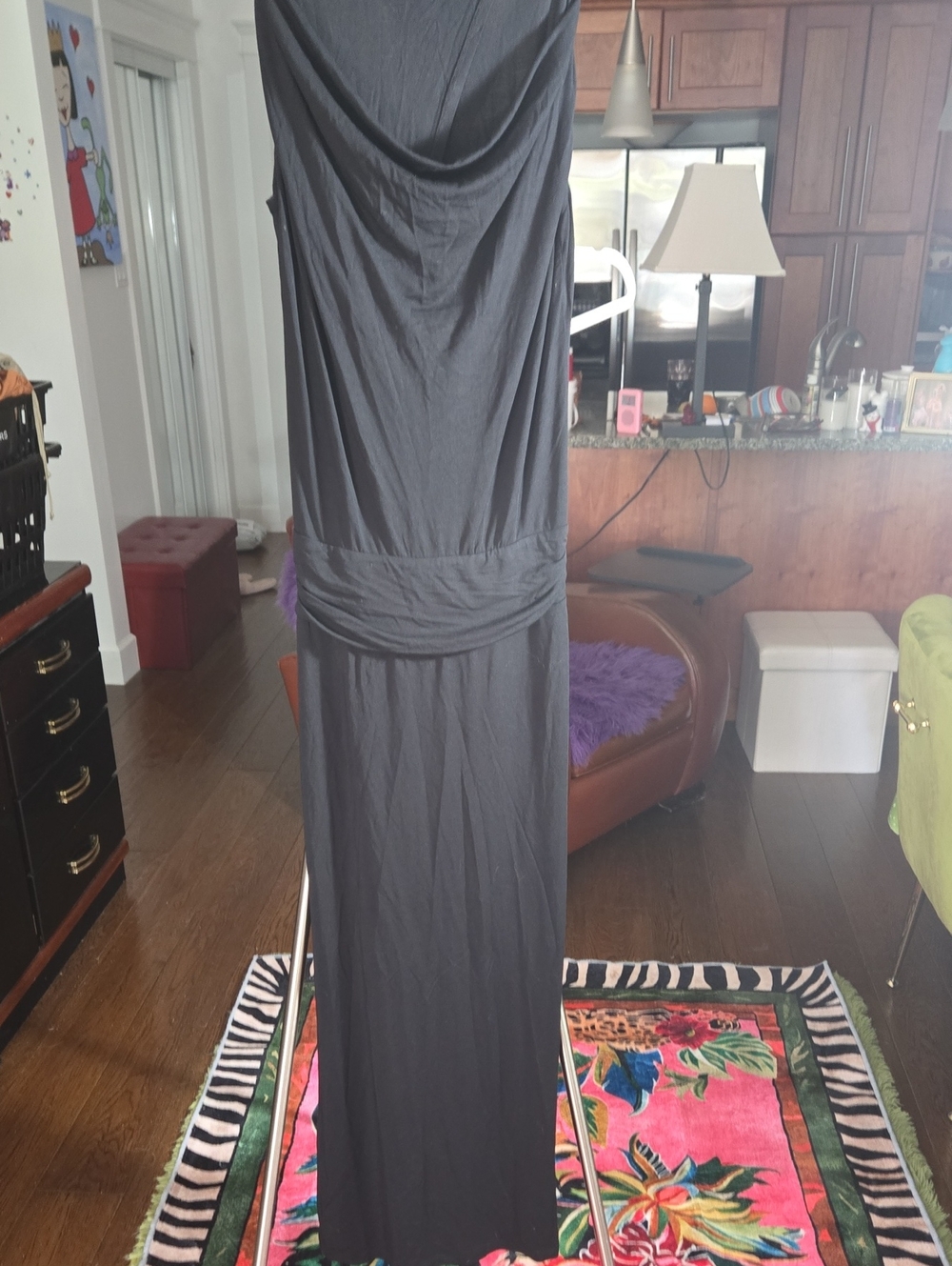 Tart Black Draped Maxi Dress
